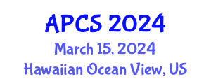 Asia Pacific Computer Systems Conference (APCS) March 15, 2024 - Hawaiian Ocean View, United States Asia Pacific Computer Systems Conference (APCS) March 15, 2024 - Hawaiian Ocean View, United States