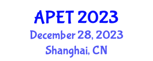 Asia Power and Electrical Technology Conference (APET) December 28, 2023 - Shanghai, China Asia Power and Electrical Technology Conference (APET) December 28, 2023 - Shanghai, China