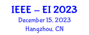 Conference on Energy Internet and Energy system Integration (IEEE - EI) December 15, 2023 - Hangzhou, China Conference on Energy Internet and Energy system Integration (IEEE - EI) December 15, 2023 - Hangzhou, China
