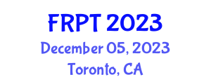 Flash Radiotherapy and Particle Therapy (FRPT) December 05, 2023 - Toronto, Canada