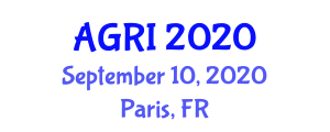 Global Conference on Agriculture and Horticulture (AGRI) September 10, 2020 - Paris, France