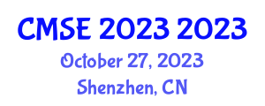 Global Conference on Materials Science and Engineering (CMSE 2023) October 27, 2023 - Shenzhen, China Global Conference on Materials Science and Engineering (CMSE 2023) October 27, 2023 - Shenzhen, China