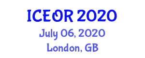 International Conference and Exhibition on Orthopedics and Rheumatology (ICEOR) July 06, 2020 - London, United Kingdom