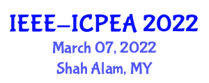 International Conference in Power Engineering Applications (IEEE-ICPEA) March 07, 2022 - Shah Alam, Malaysia