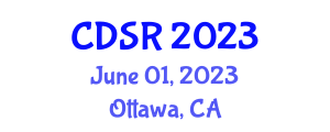 International Conference of Control, Dynamic Systems, and Robotics (CDSR) June 01, 2023 - Ottawa, Canada
