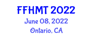 International Conference of Fluid Flow, Heat and Mass Transfer (FFHMT) June 08, 2022 - Ontario, Canada