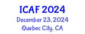 International Conference on Accounting and Finance (ICAF) December 23, 2024 - Quebec City, Canada