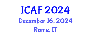 International Conference on Accounting and Finance (ICAF) December 16, 2024 - Rome, Italy
