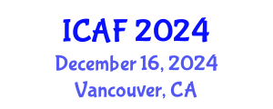 International Conference on Accounting and Finance (ICAF) December 16, 2024 - Vancouver, Canada