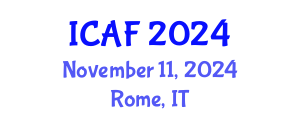 International Conference on Accounting and Finance (ICAF) November 11, 2024 - Rome, Italy