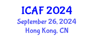 International Conference on Accounting and Finance (ICAF) September 26, 2024 - Hong Kong, China
