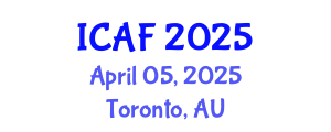 International Conference on Accounting and Finance (ICAF) April 05, 2025 - Toronto, Australia