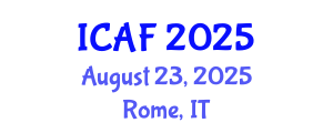 International Conference on Accounting and Finance (ICAF) August 23, 2025 - Rome, Italy