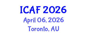International Conference on Accounting and Finance (ICAF) April 06, 2026 - Toronto, Australia International Conference on Accounting and Finance (ICAF) April 06, 2026 - Toronto, Australia