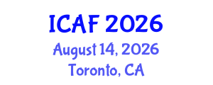 International Conference on Accounting and Finance (ICAF) August 14, 2026 - Toronto, Canada International Conference on Accounting and Finance (ICAF) August 14, 2026 - Toronto, Canada