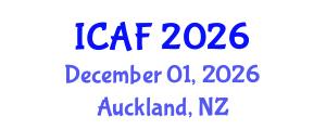 International Conference on Accounting and Finance (ICAF) December 01, 2026 - Auckland, New Zealand International Conference on Accounting and Finance (ICAF) December 01, 2026 - Auckland, New Zealand