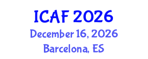 International Conference on Accounting and Finance (ICAF) December 16, 2026 - Barcelona, Spain International Conference on Accounting and Finance (ICAF) December 16, 2026 - Barcelona, Spain