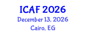 International Conference on Accounting and Finance (ICAF) December 13, 2026 - Cairo, Egypt International Conference on Accounting and Finance (ICAF) December 13, 2026 - Cairo, Egypt