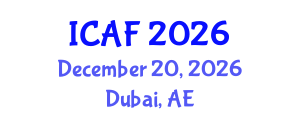 International Conference on Accounting and Finance (ICAF) December 20, 2026 - Dubai, United Arab Emirates International Conference on Accounting and Finance (ICAF) December 20, 2026 - Dubai, United Arab Emirates