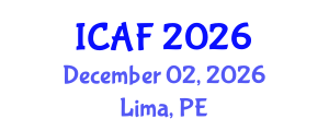 International Conference on Accounting and Finance (ICAF) December 02, 2026 - Lima, Peru International Conference on Accounting and Finance (ICAF) December 02, 2026 - Lima, Peru