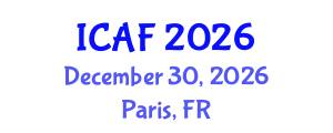 International Conference on Accounting and Finance (ICAF) December 30, 2026 - Paris, France International Conference on Accounting and Finance (ICAF) December 30, 2026 - Paris, France