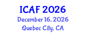 International Conference on Accounting and Finance (ICAF) December 16, 2026 - Quebec City, Canada International Conference on Accounting and Finance (ICAF) December 16, 2026 - Quebec City, Canada