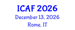 International Conference on Accounting and Finance (ICAF) December 13, 2026 - Rome, Italy International Conference on Accounting and Finance (ICAF) December 13, 2026 - Rome, Italy