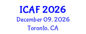 International Conference on Accounting and Finance (ICAF) December 09, 2026 - Toronto, Canada International Conference on Accounting and Finance (ICAF) December 09, 2026 - Toronto, Canada