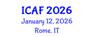 International Conference on Accounting and Finance (ICAF) January 12, 2026 - Rome, Italy International Conference on Accounting and Finance (ICAF) January 12, 2026 - Rome, Italy