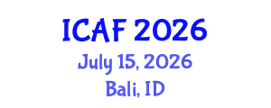 International Conference on Accounting and Finance (ICAF) July 15, 2026 - Bali, Indonesia International Conference on Accounting and Finance (ICAF) July 15, 2026 - Bali, Indonesia