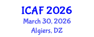 International Conference on Accounting and Finance (ICAF) March 30, 2026 - Algiers, Algeria International Conference on Accounting and Finance (ICAF) March 30, 2026 - Algiers, Algeria