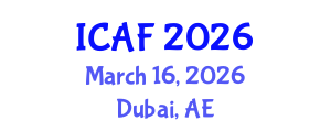 International Conference on Accounting and Finance (ICAF) March 16, 2026 - Dubai, United Arab Emirates International Conference on Accounting and Finance (ICAF) March 16, 2026 - Dubai, United Arab Emirates