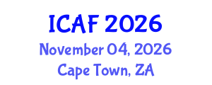 International Conference on Accounting and Finance (ICAF) November 04, 2026 - Cape Town, South Africa International Conference on Accounting and Finance (ICAF) November 04, 2026 - Cape Town, South Africa