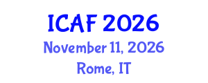 International Conference on Accounting and Finance (ICAF) November 11, 2026 - Rome, Italy International Conference on Accounting and Finance (ICAF) November 11, 2026 - Rome, Italy