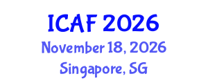 International Conference on Accounting and Finance (ICAF) November 18, 2026 - Singapore, Singapore International Conference on Accounting and Finance (ICAF) November 18, 2026 - Singapore, Singapore