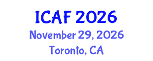 International Conference on Accounting and Finance (ICAF) November 29, 2026 - Toronto, Canada International Conference on Accounting and Finance (ICAF) November 29, 2026 - Toronto, Canada