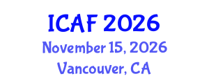 International Conference on Accounting and Finance (ICAF) November 15, 2026 - Vancouver, Canada International Conference on Accounting and Finance (ICAF) November 15, 2026 - Vancouver, Canada