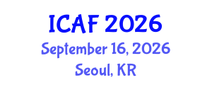 International Conference on Accounting and Finance (ICAF) September 16, 2026 - Seoul, Republic of Korea International Conference on Accounting and Finance (ICAF) September 16, 2026 - Seoul, Republic of Korea