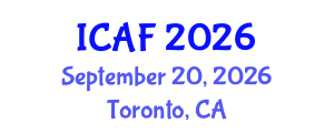 International Conference on Accounting and Finance (ICAF) September 20, 2026 - Toronto, Canada International Conference on Accounting and Finance (ICAF) September 20, 2026 - Toronto, Canada