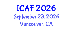 International Conference on Accounting and Finance (ICAF) September 23, 2026 - Vancouver, Canada International Conference on Accounting and Finance (ICAF) September 23, 2026 - Vancouver, Canada