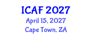 International Conference on Accounting and Finance (ICAF) April 15, 2027 - Cape Town, South Africa International Conference on Accounting and Finance (ICAF) April 15, 2027 - Cape Town, South Africa