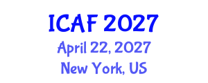International Conference on Accounting and Finance (ICAF) April 22, 2027 - New York, United States International Conference on Accounting and Finance (ICAF) April 22, 2027 - New York, United States