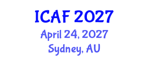International Conference on Accounting and Finance (ICAF) April 24, 2027 - Sydney, Australia International Conference on Accounting and Finance (ICAF) April 24, 2027 - Sydney, Australia