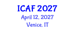 International Conference on Accounting and Finance (ICAF) April 12, 2027 - Venice, Italy International Conference on Accounting and Finance (ICAF) April 12, 2027 - Venice, Italy