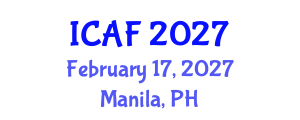 International Conference on Accounting and Finance (ICAF) February 17, 2027 - Manila, Philippines International Conference on Accounting and Finance (ICAF) February 17, 2027 - Manila, Philippines