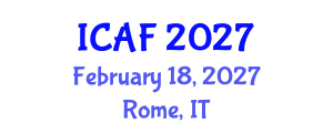 International Conference on Accounting and Finance (ICAF) February 18, 2027 - Rome, Italy International Conference on Accounting and Finance (ICAF) February 18, 2027 - Rome, Italy