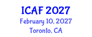 International Conference on Accounting and Finance (ICAF) February 10, 2027 - Toronto, Canada International Conference on Accounting and Finance (ICAF) February 10, 2027 - Toronto, Canada