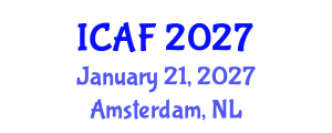 International Conference on Accounting and Finance (ICAF) January 21, 2027 - Amsterdam, Netherlands International Conference on Accounting and Finance (ICAF) January 21, 2027 - Amsterdam, Netherlands