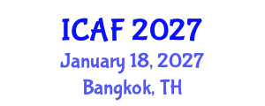 International Conference on Accounting and Finance (ICAF) January 18, 2027 - Bangkok, Thailand International Conference on Accounting and Finance (ICAF) January 18, 2027 - Bangkok, Thailand