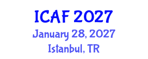 International Conference on Accounting and Finance (ICAF) January 28, 2027 - Istanbul, Turkey International Conference on Accounting and Finance (ICAF) January 28, 2027 - Istanbul, Turkey